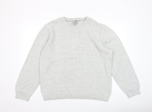Mens UK Size XL Marks and Spencer Grey Pullover Jumper