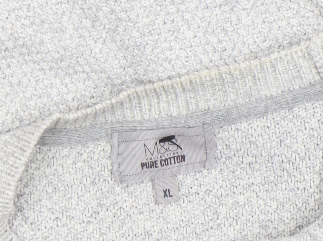 Mens UK Size XL Marks and Spencer Grey Pullover Jumper
