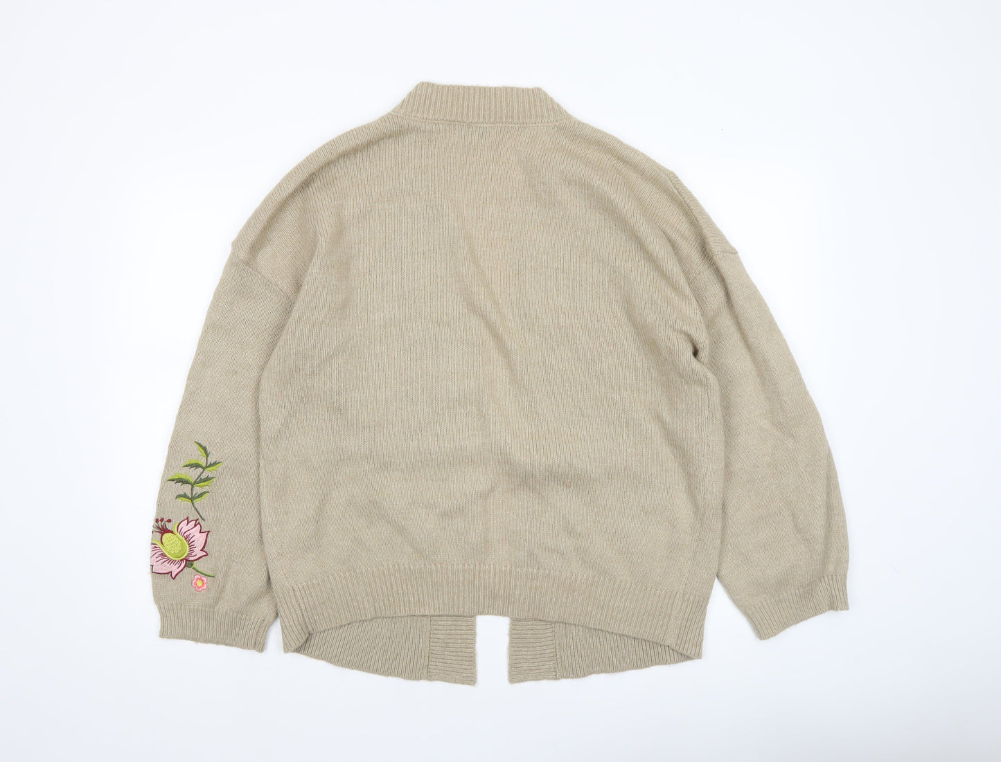 Womens UK Size M Little Mistress by Vogue Williams Beige Cardigan Jumper