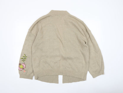 Womens UK Size M Little Mistress by Vogue Williams Beige Cardigan Jumper