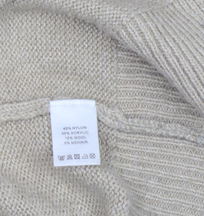 Womens UK Size M Little Mistress by Vogue Williams Beige Cardigan Jumper
