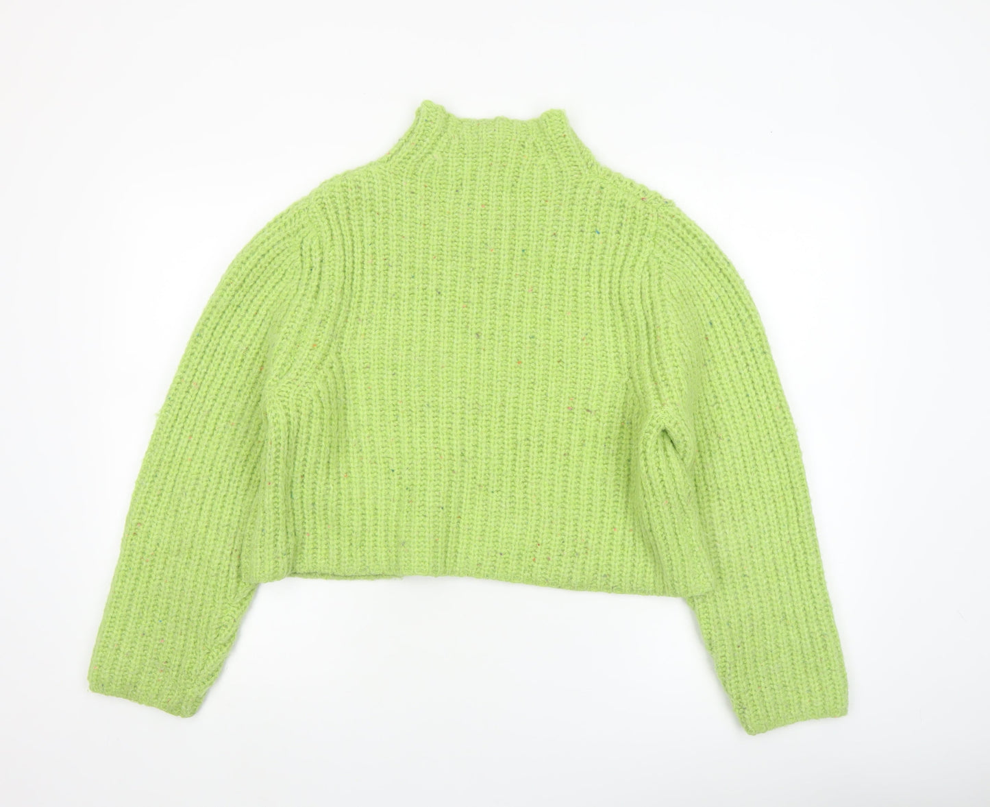 Womens UK Size 8 Stradivarius Green Pullover Jumper