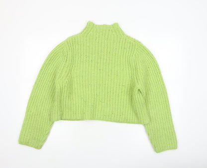 Womens UK Size 8 Stradivarius Green Pullover Jumper