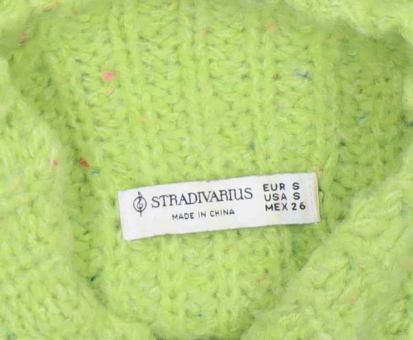 Womens UK Size 8 Stradivarius Green Pullover Jumper
