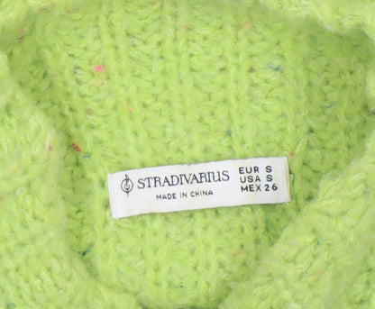 Womens UK Size 8 Stradivarius Green Pullover Jumper