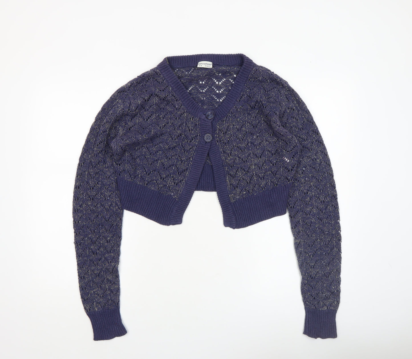Womens UK Size 16-18 Atmosphere Blue Cardigan Jumper