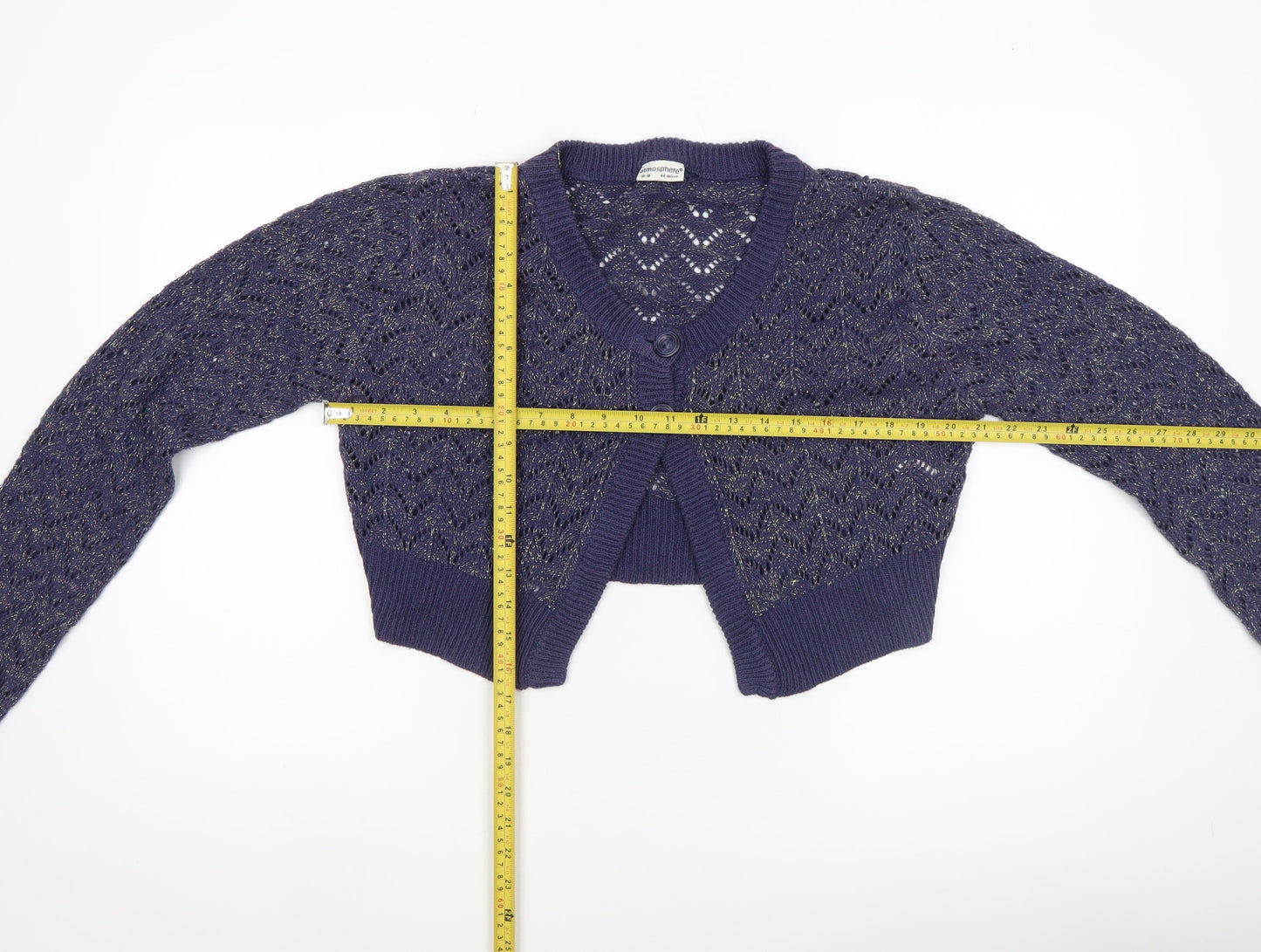 Womens UK Size 16-18 Atmosphere Blue Cardigan Jumper