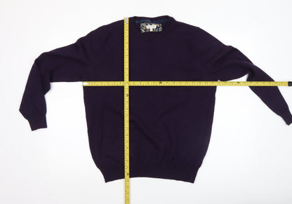 Mens UK Size L River Island Purple Pullover Jumper
