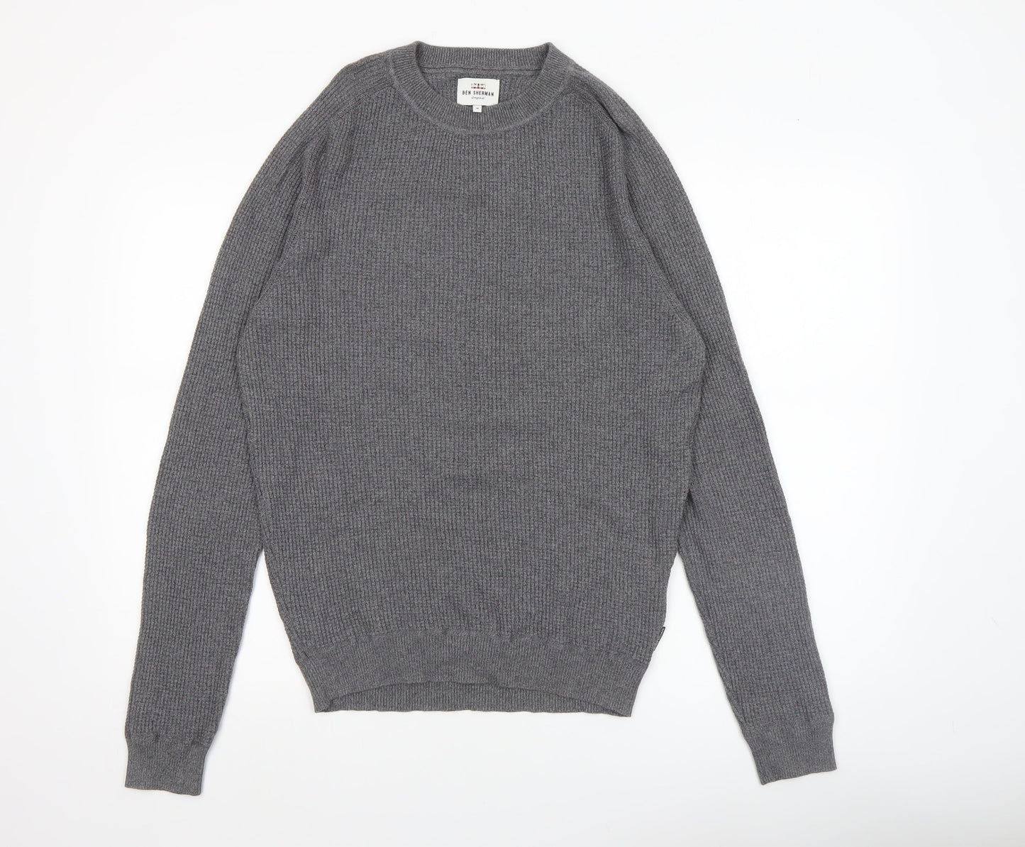 Mens UK Size M Ben Sherman Grey Pullover Jumper