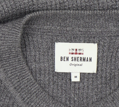 Mens UK Size M Ben Sherman Grey Pullover Jumper
