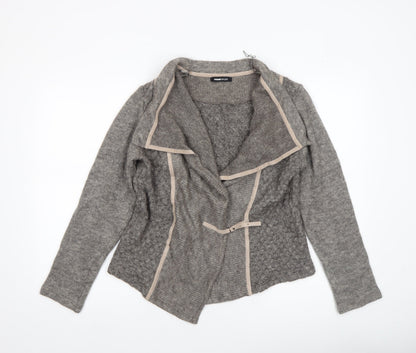 Womens UK Size 14 FRANK WALDER Grey Cardigan Jumper