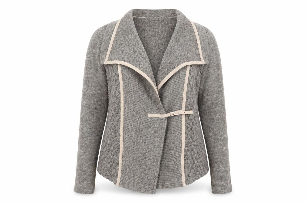 Womens UK Size 14 FRANK WALDER Grey Cardigan Jumper