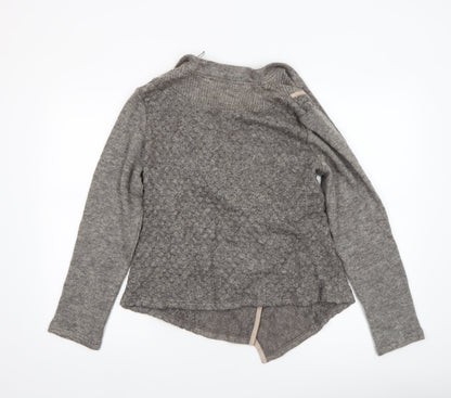 Womens UK Size 14 FRANK WALDER Grey Cardigan Jumper