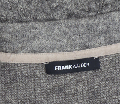 Womens UK Size 14 FRANK WALDER Grey Cardigan Jumper