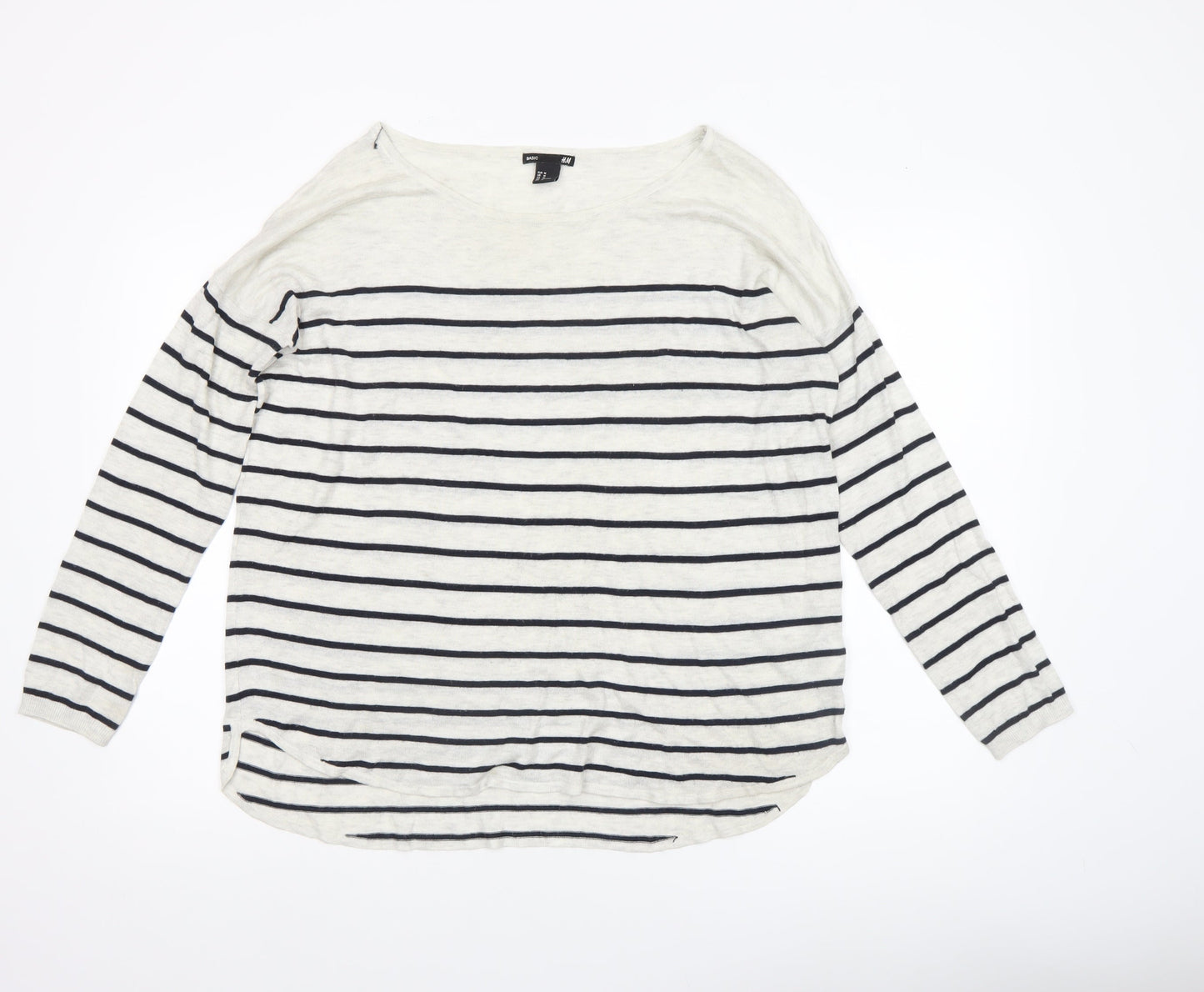 Womens UK Size 12 H&M White Pullover Jumper