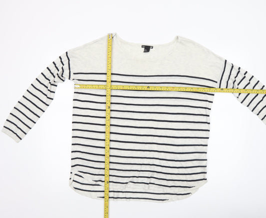 Womens UK Size 12 H&M White Pullover Jumper