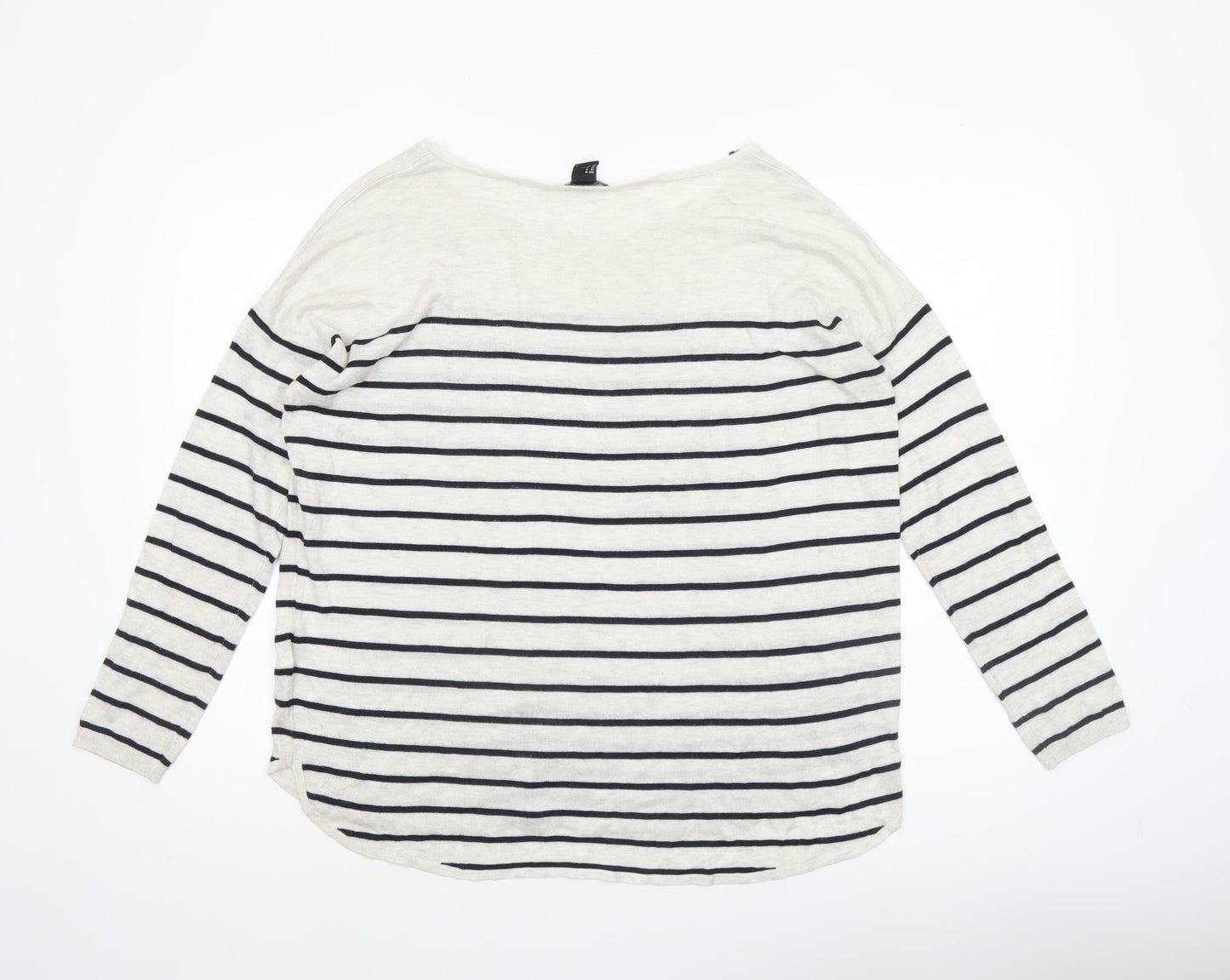 Womens UK Size 12 H&M White Pullover Jumper