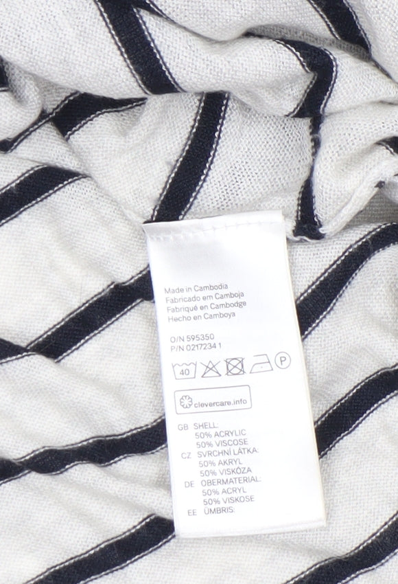 Womens UK Size 12 H&M White Pullover Jumper