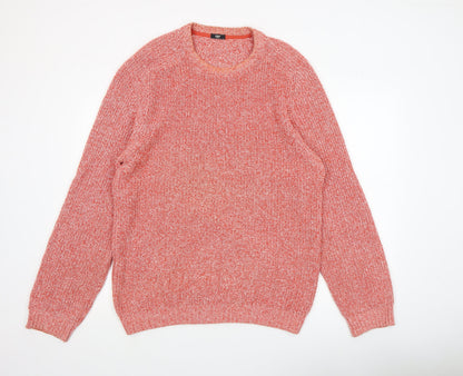 Mens UK Size L Cotton Traders Orange Pullover Jumper