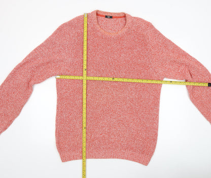 Mens UK Size L Cotton Traders Orange Pullover Jumper