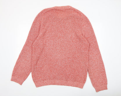 Mens UK Size L Cotton Traders Orange Pullover Jumper