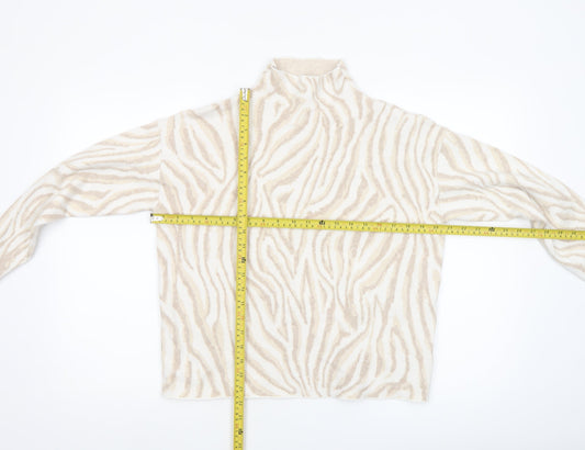 Womens UK Size M Tahari Beige Pullover Jumper