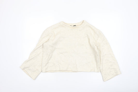 Womens UK Size 8 Zara Ivory Pullover Jumper