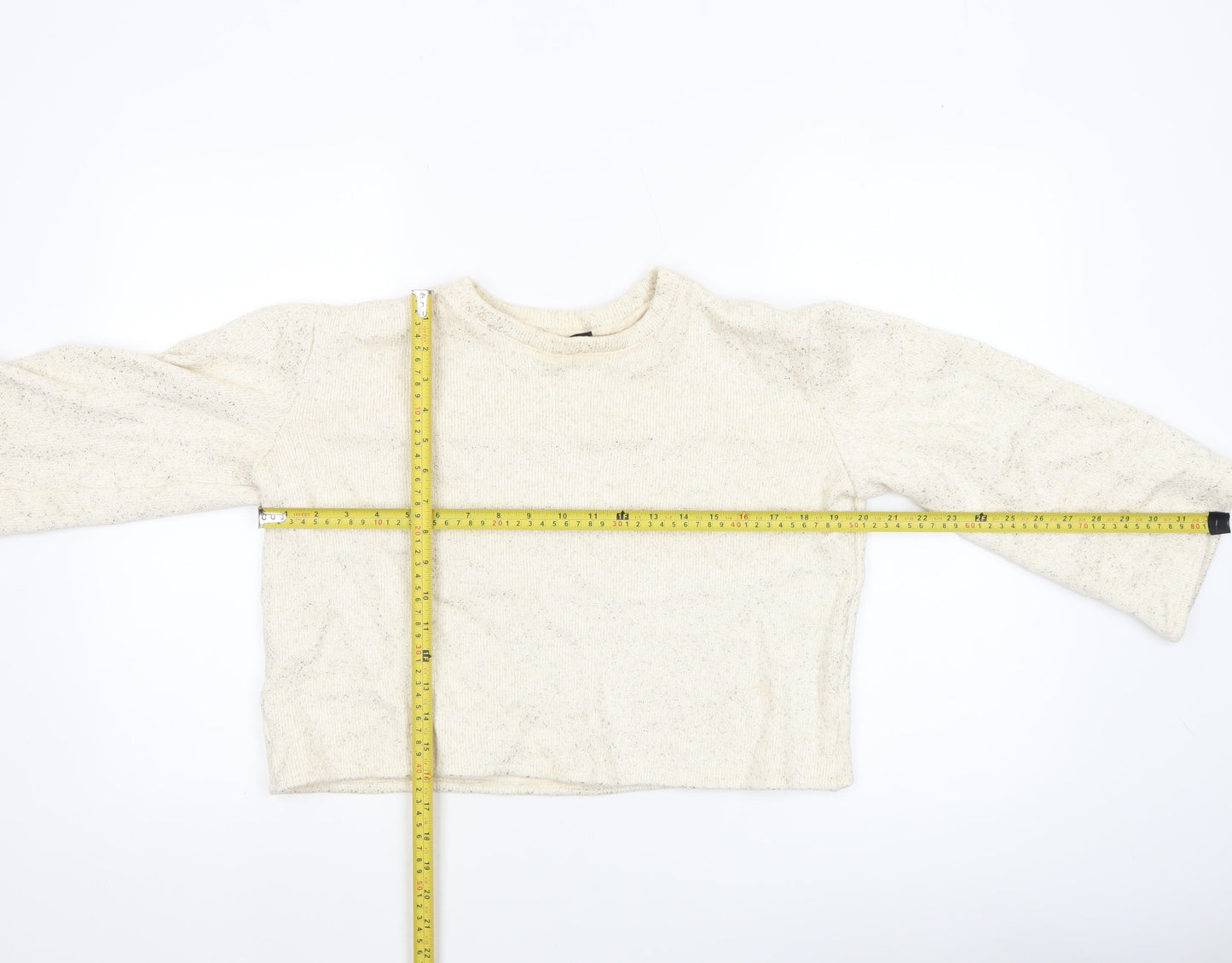 Womens UK Size 8 Zara Ivory Pullover Jumper