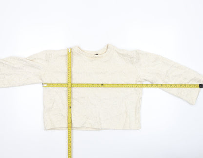 Womens UK Size 8 Zara Ivory Pullover Jumper