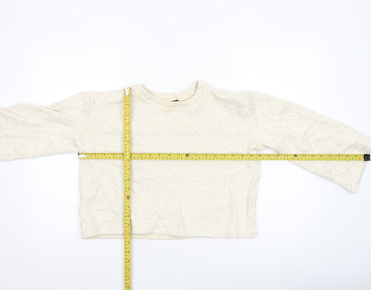 Womens UK Size 8 Zara Ivory Pullover Jumper