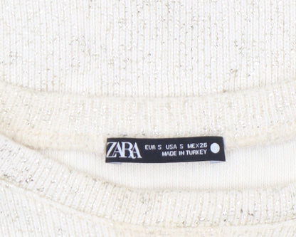 Womens UK Size 8 Zara Ivory Pullover Jumper