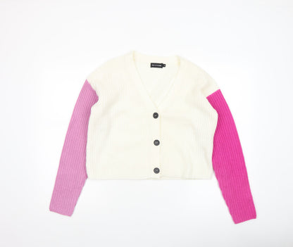 Womens UK Size S PRETTYLITTLETHING Multicoloured Cardigan Jumper