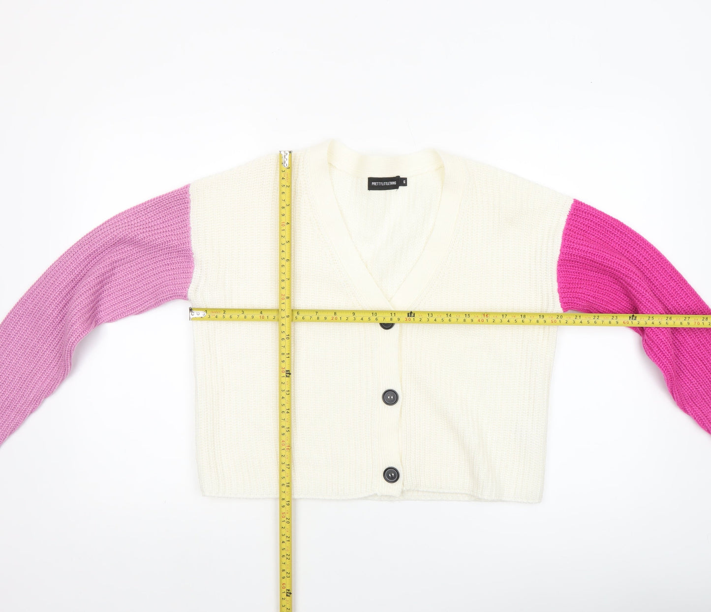 Womens UK Size S PRETTYLITTLETHING Multicoloured Cardigan Jumper