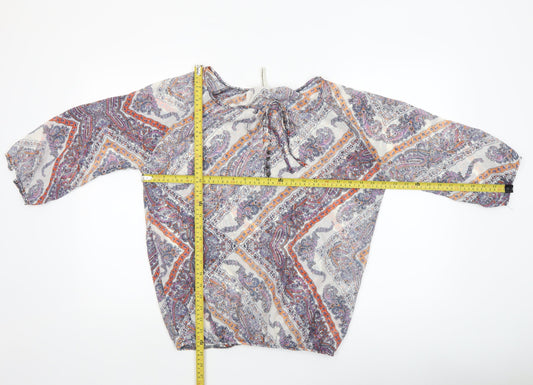 Womens UK Size 12 Stradivarius Multicoloured Tunic Blouse