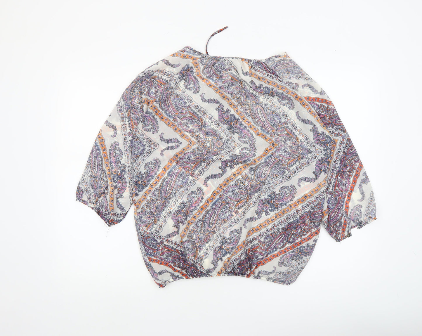 Womens UK Size 12 Stradivarius Multicoloured Tunic Blouse