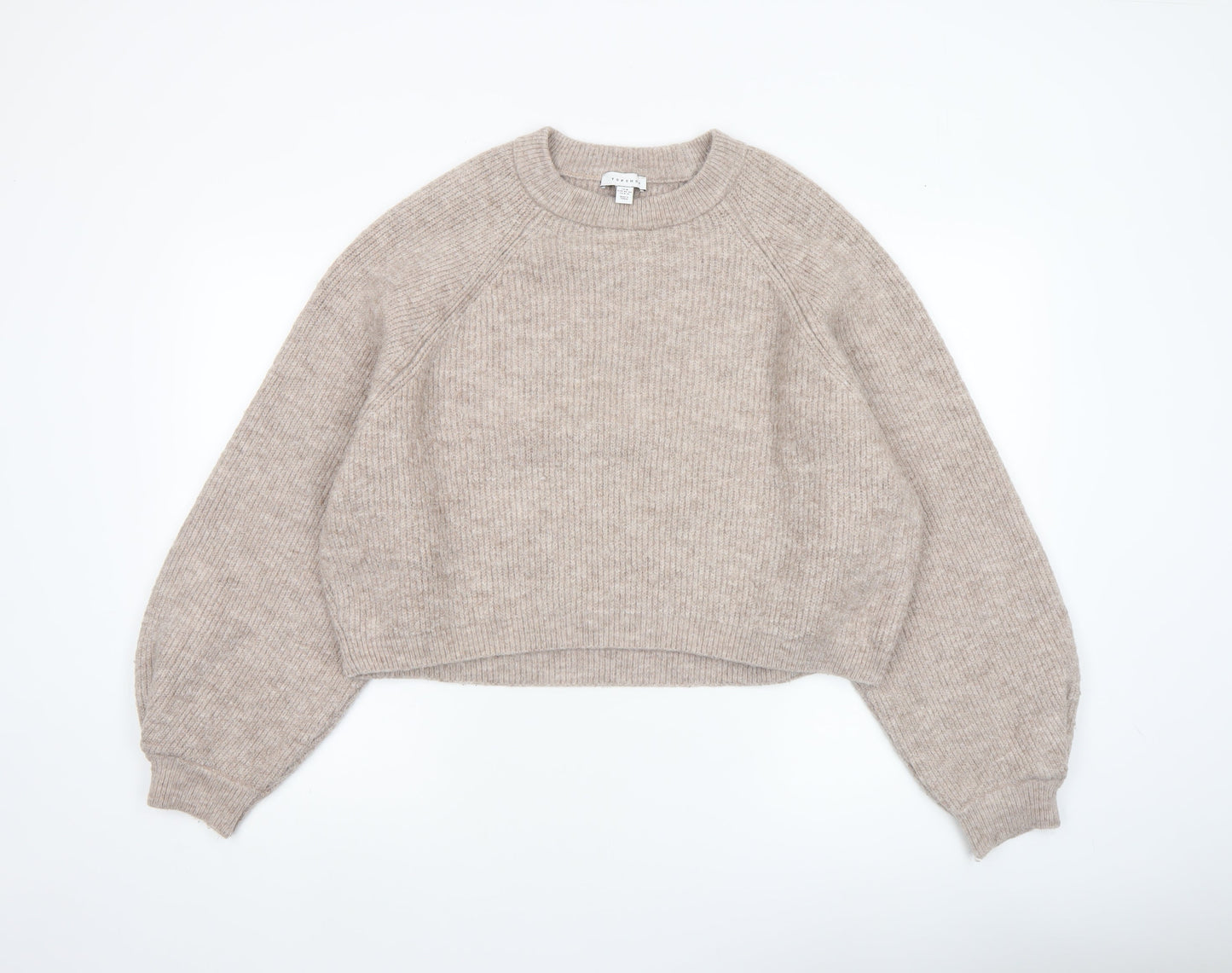 Womens UK Size M Topshop Beige Pullover Jumper