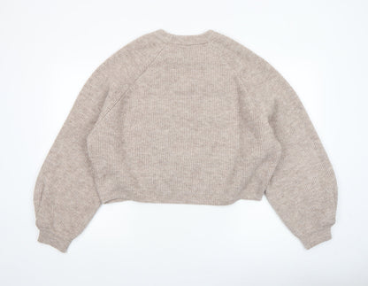 Womens UK Size M Topshop Beige Pullover Jumper