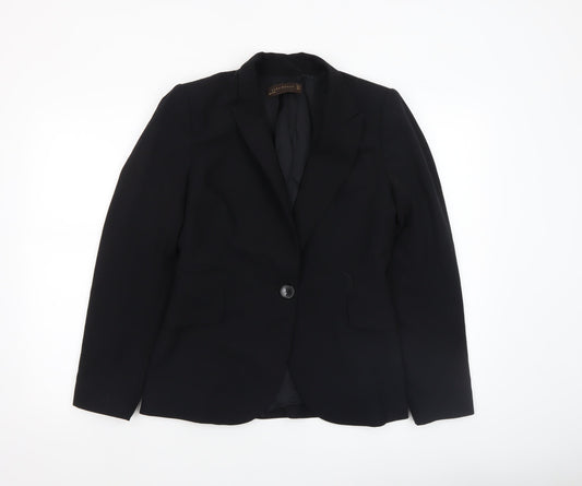 Womens UK Size 10 Zara Regular Black Blazer