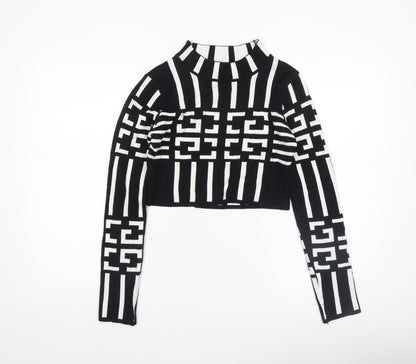Womens UK Size S QED London Black Pullover Jumper