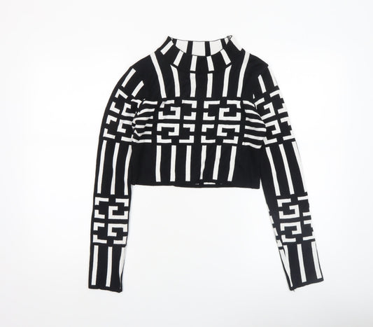 Womens UK Size S QED London Black Pullover Jumper