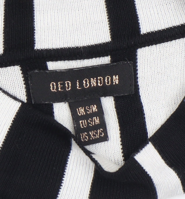 Womens UK Size S QED London Black Pullover Jumper