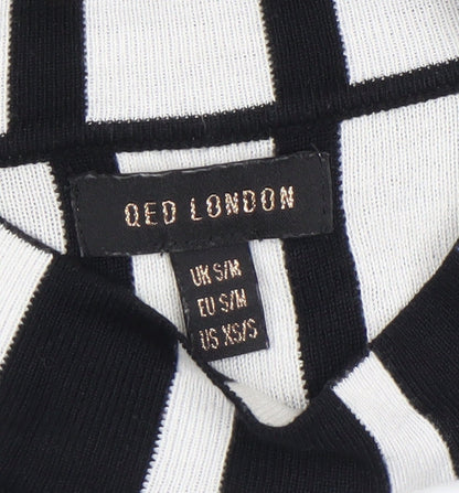 Womens UK Size S QED London Black Pullover Jumper