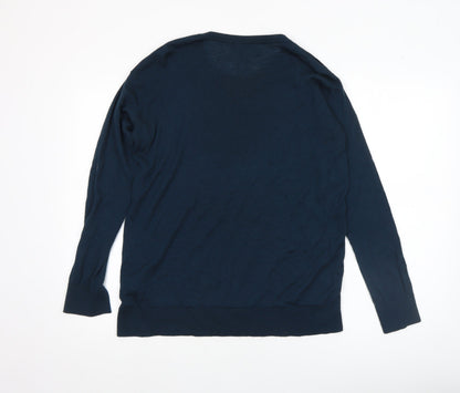 Womens UK Size M Jigsaw Blue Pullover Jumper