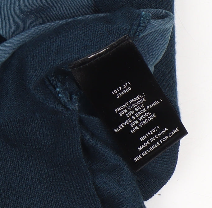 Womens UK Size M Jigsaw Blue Pullover Jumper