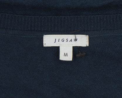 Womens UK Size M Jigsaw Blue Pullover Jumper