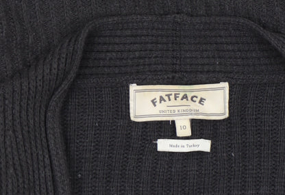 Womens UK Size 10 FatFace Black Cardigan Jumper