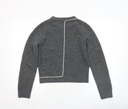 Womens UK Size S Zara Grey Pullover Jumper