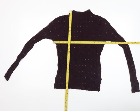 Womens UK Size 14 NEXT Brown Pullover Jumper