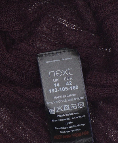Womens UK Size 14 NEXT Brown Pullover Jumper