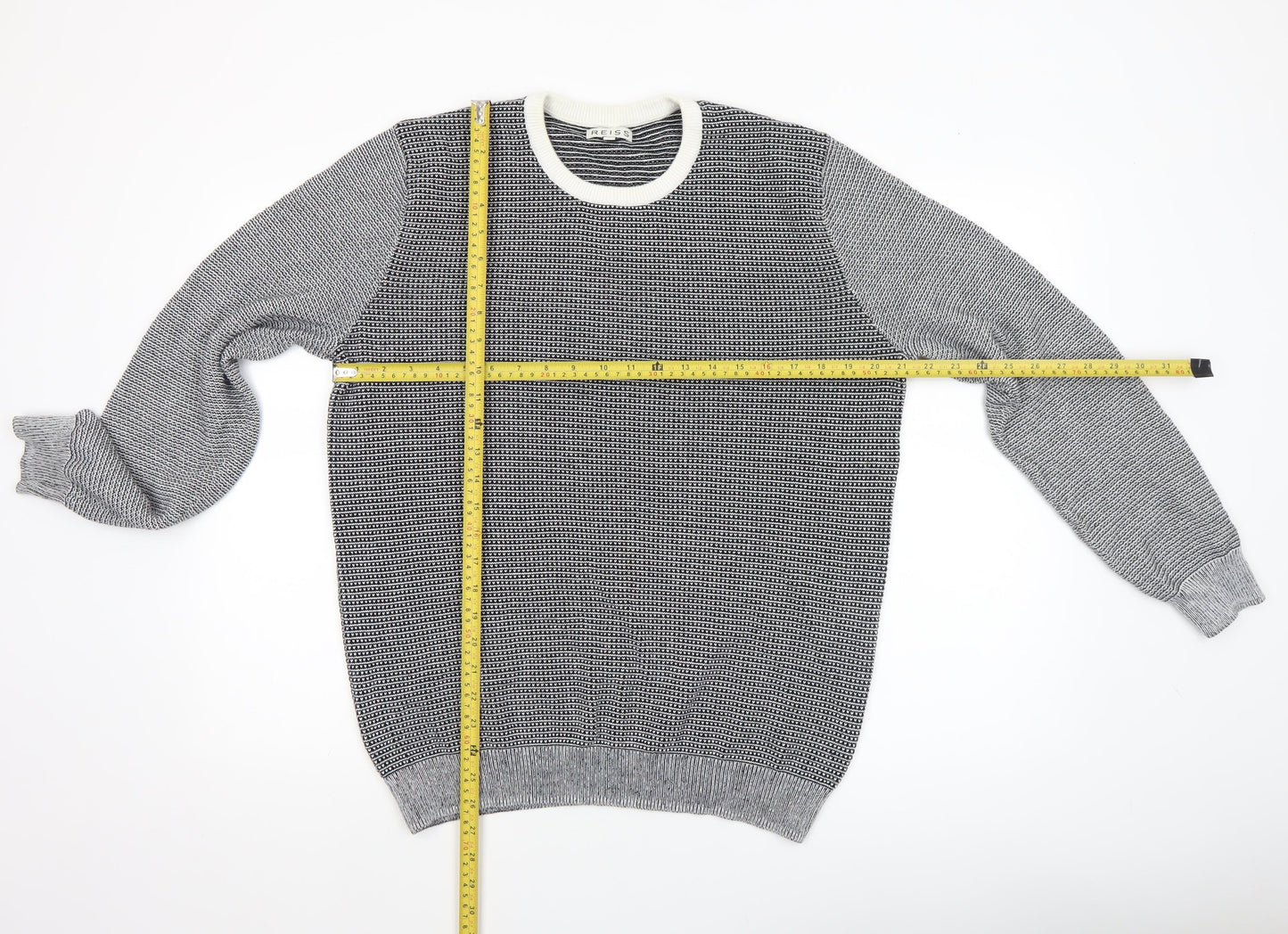 Mens UK Size XL Reiss Grey Pullover Jumper